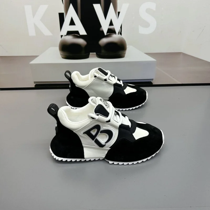 Calçados esportivos e de lazer, calçados masculinos, sapatos superdimensionados de maratona com amortecimento de ar, borracha tecida para todas as estações, resistente ao desgaste, anti