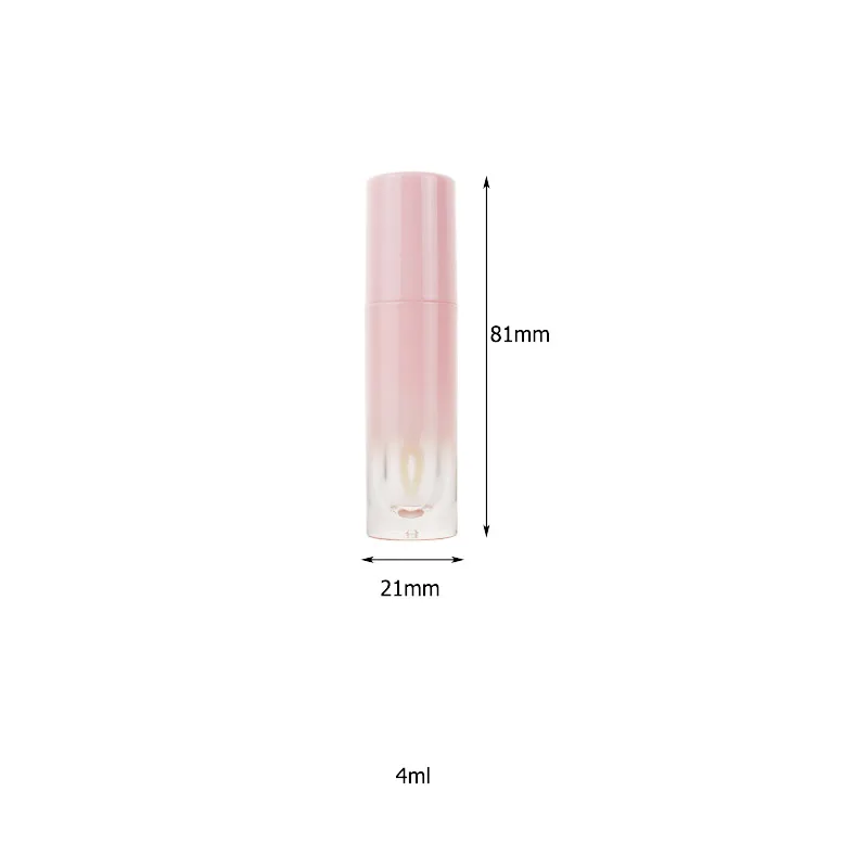 18pcs/pack 4ml 4g Empty Pink Lip Gloss Tube Plastic Refillable Bottles Liquid Lipstick Container Portable Lipgloss Sample Bottle