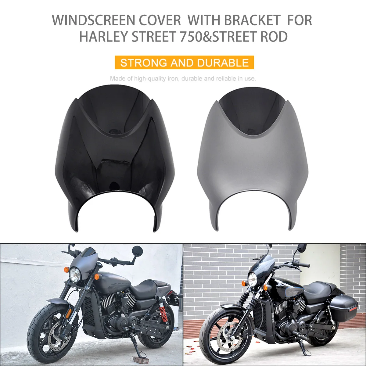 Fairing Windscreen Cover Headlight Cover with bracket For Harley Street rod  XG750 XG500