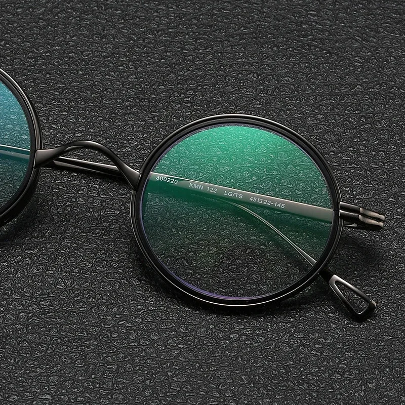 Popular Retro Round KAME Style KMN122 Pure Titanium Men'S MANNEN Glasses Frame Eye Frames Eyeglasses Frames Spectacle