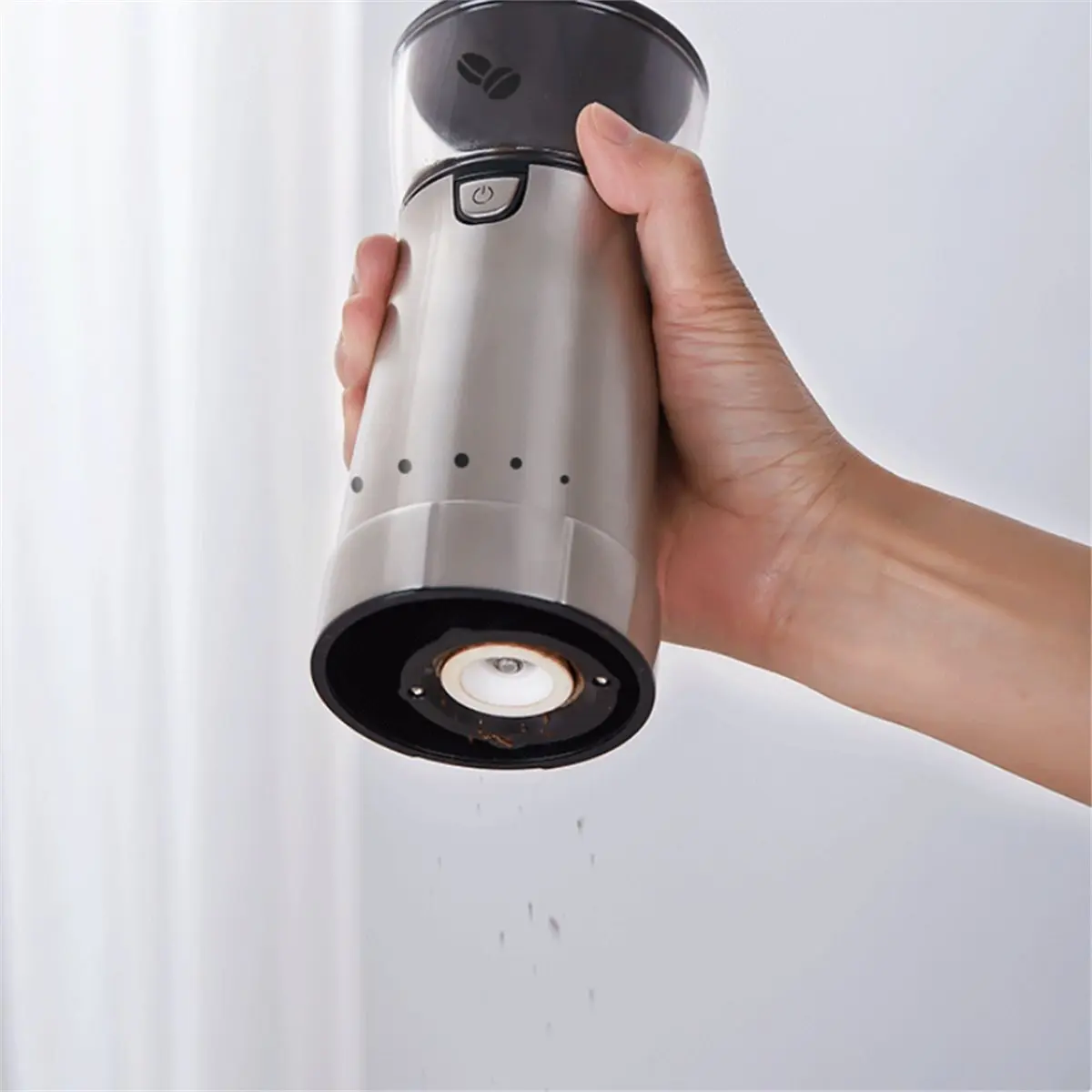 

Портативная электрическая кофемолка AA49 из нержавеющей стали с керамическими жерновами, USB-зарядка, для измельчения кофейных зерен, кухонный измельчитель