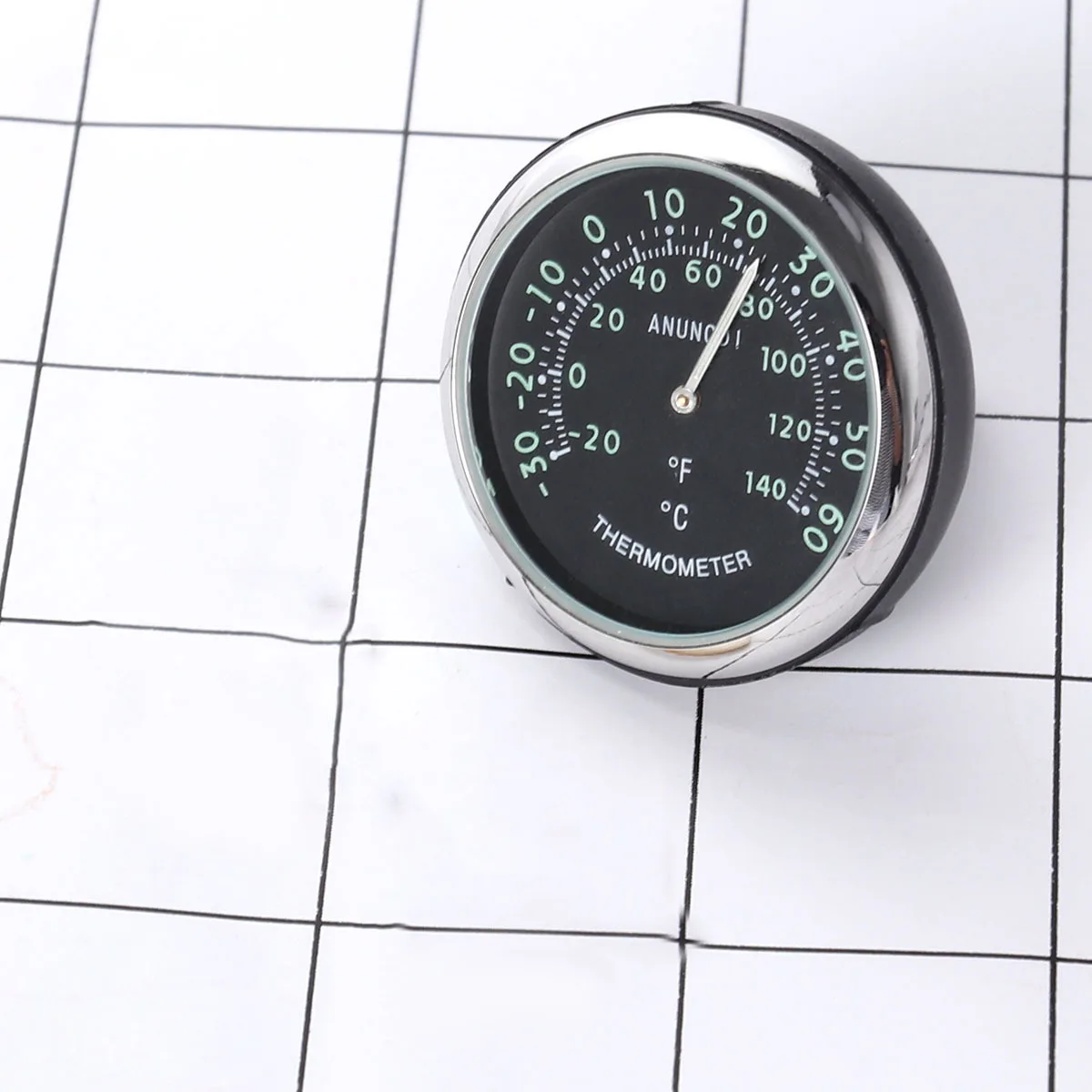 

Night Glow Thermometer For Car Metal Glass Mechanical Temperature Sensor No Drilling Backlit Dashboard Decor Car Supplies