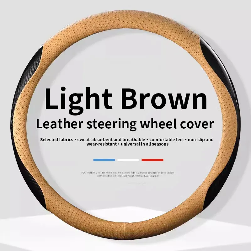 Car Leather Carbon Fiber Non-slip Steering Wheel Cover For Lexus IS300H CT200 IS250 RX350 NX300 H ES300H GX460 IS200 RX400H GS U