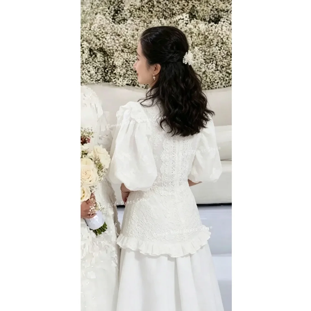 

DROIS Custom Flower Girl Dress Lace Applique Tulle Children'sWedding First Birthday Party Communion Prom Dress