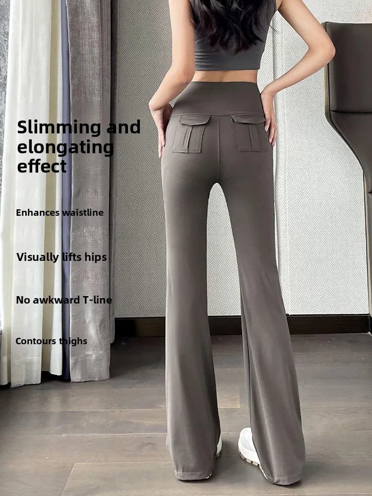 Pantalones de yoga de cintura alta ark ape Ropa deportiva Anti vergüenza Sin roll Sl Cómodo un control de barriga