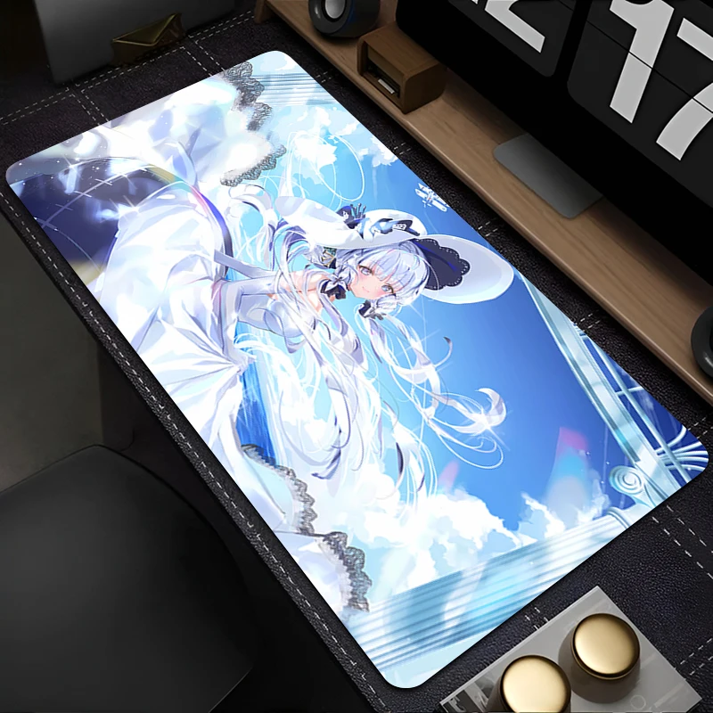 Tapis de souris accessoires PC tapis de clavier tapis de bureau tapis de bureau anti-dérapant dessin animé HD tapis de souris en caoutchouc naturel jeu Azur Lane tapis étendu