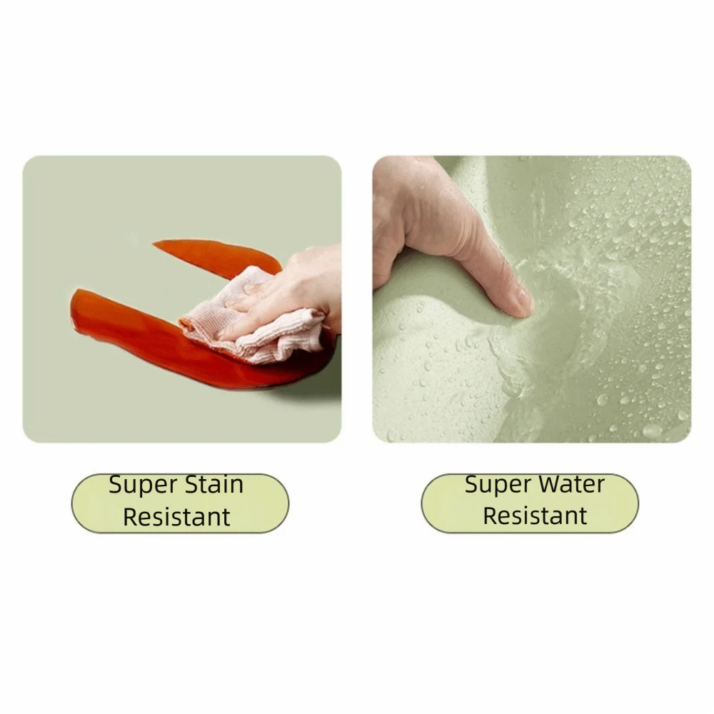 Waterproof PU Leather Table Cover Anti-slip Oilproof Oilproof Table Cloths Stain Resistant Eye-Protective Computer Desk Mat