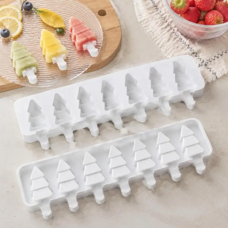 E8BD Flexible Ice Cream Mould with Eight Integrated Sections for Fruit, Chocolate, or Dairy Mixtures Together