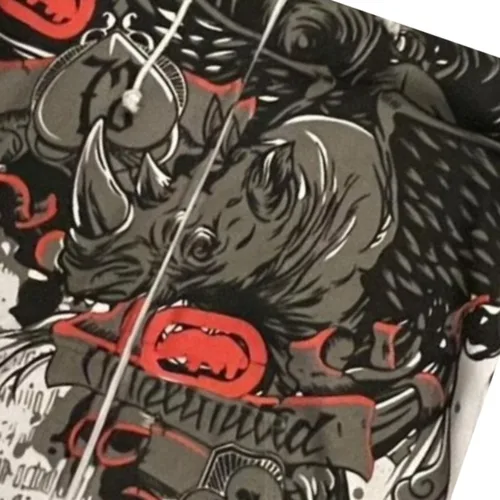 Imagen 2 del producto Ecko-Sudadera con capucha gótica oscura con estampado de calavera y ojo para hombre y mujer, ropa de calle Punk, sudadera negra de gran tamaño, Jersey informal artístico desgastado