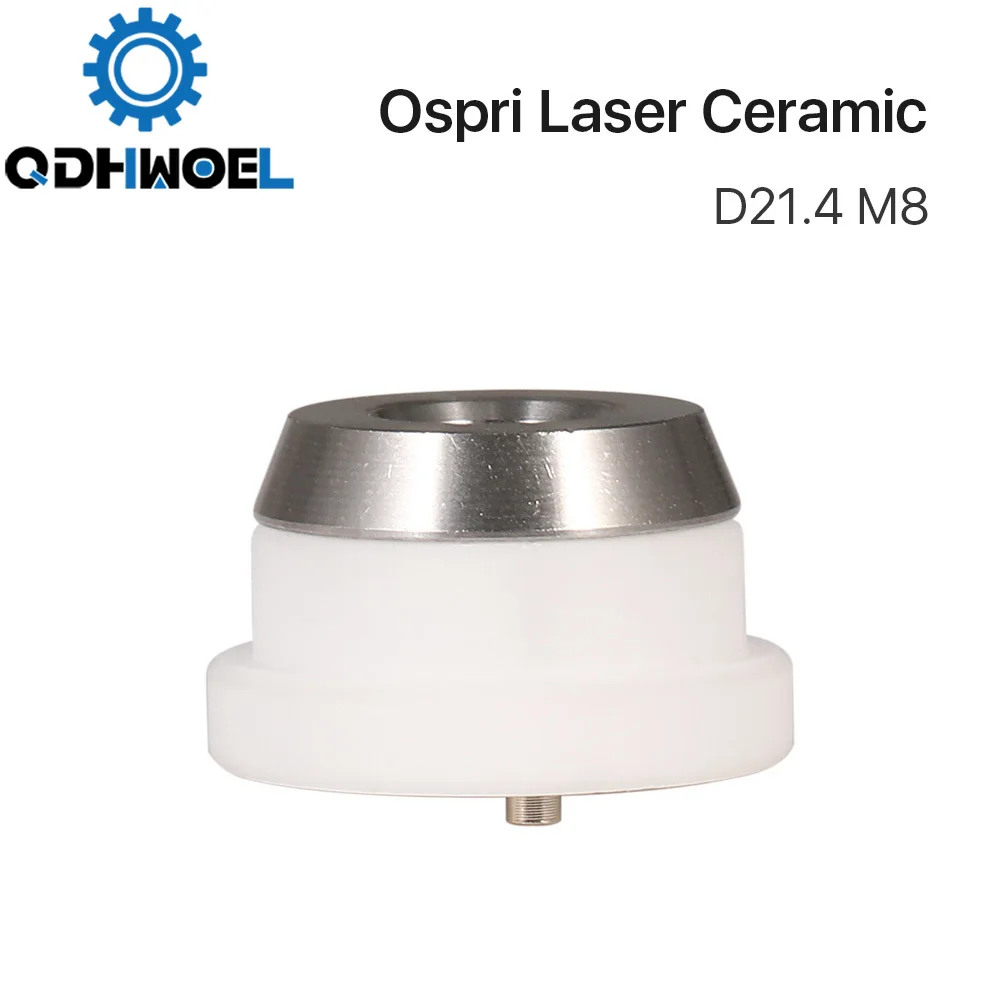 QDHWOEL OEM Ospri Laser Ceramic Nozzle Holder Laser Head Part Diameter 21.4mm M8 Thread for Ospri 3D Laser Cutting Head