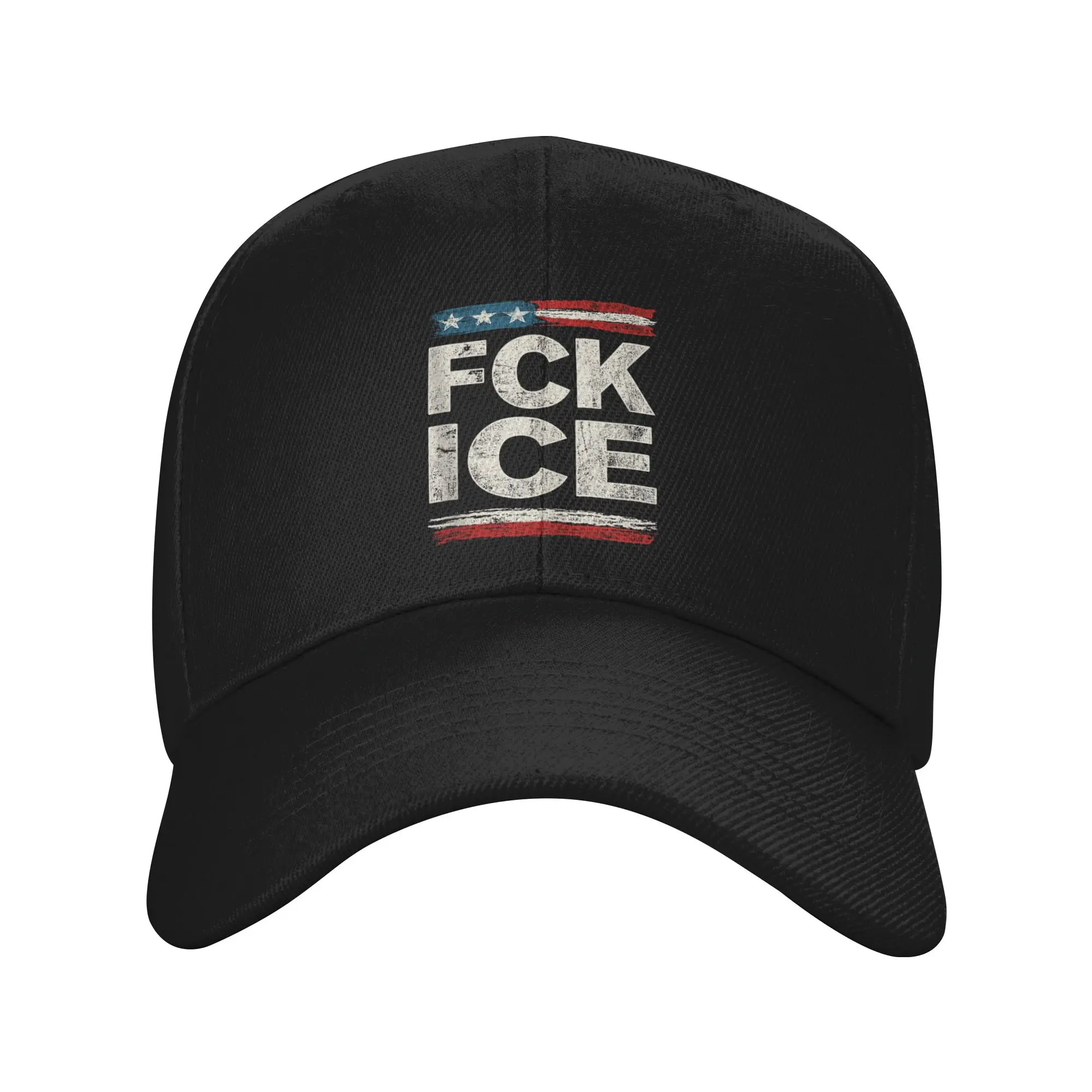 

Retro Vintage F ICE US Flag Distressed Baseball Cap Outdoor Gym Breathable Trucker Hat Couple Street Style Design Snapback Cap