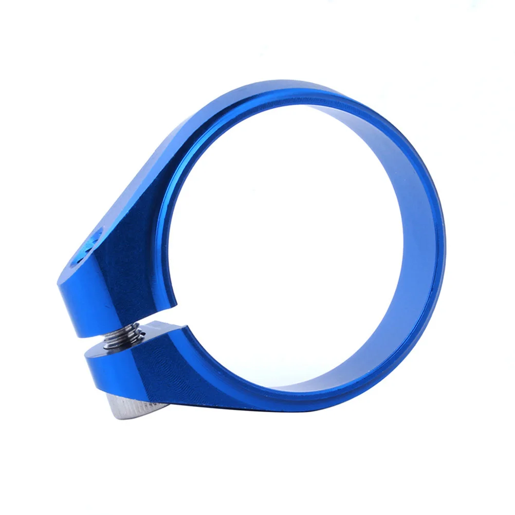 

34.9Mm Aluminum Alloy Blue For Mountain Road Bike Commuter Bicycle Strong Retaining Bolt Seatpost Collar Lock Bike Seat
