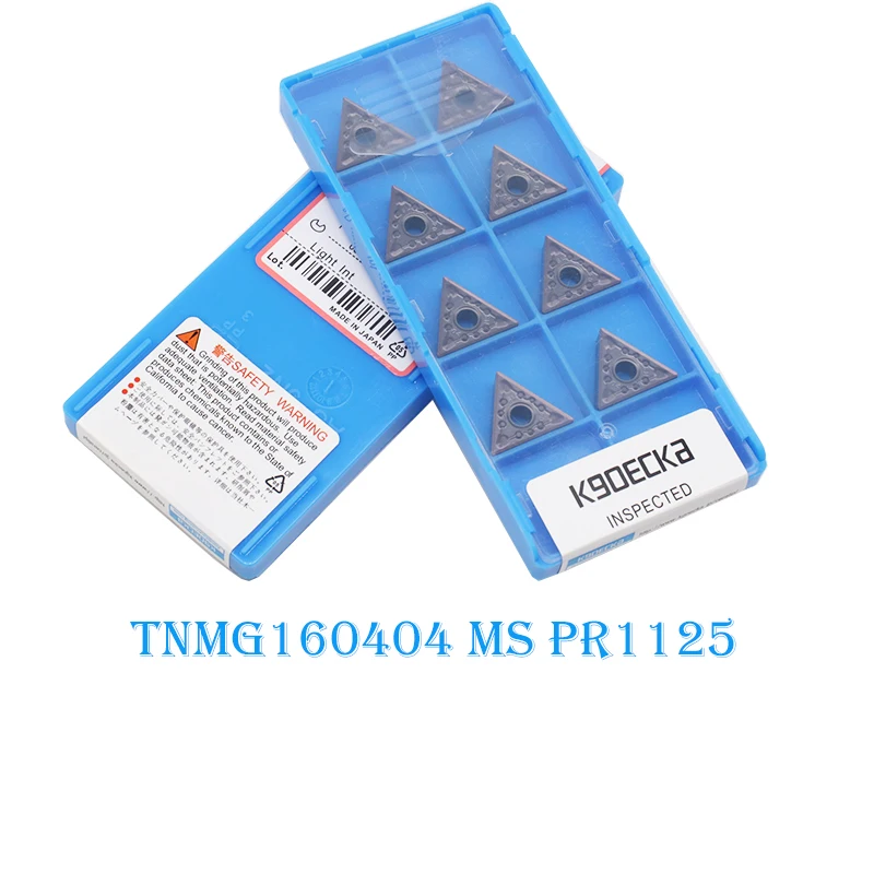 10 pces tnmg160404 ms pr1125 alta qualidade carboneto de inserção cnc torno torneamento externo ferramenta inserção para aço inoxidável