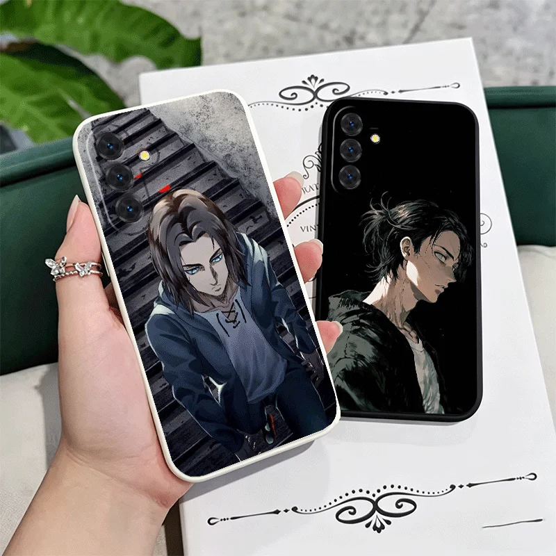 A-Attack On T-Titan Eren Yeager Soft Phone Case For Samsung A17 A16 A15 A14 A13 A57 A56 A55 A54 A53 A37 A26 A25 A24 A23 A36 A35