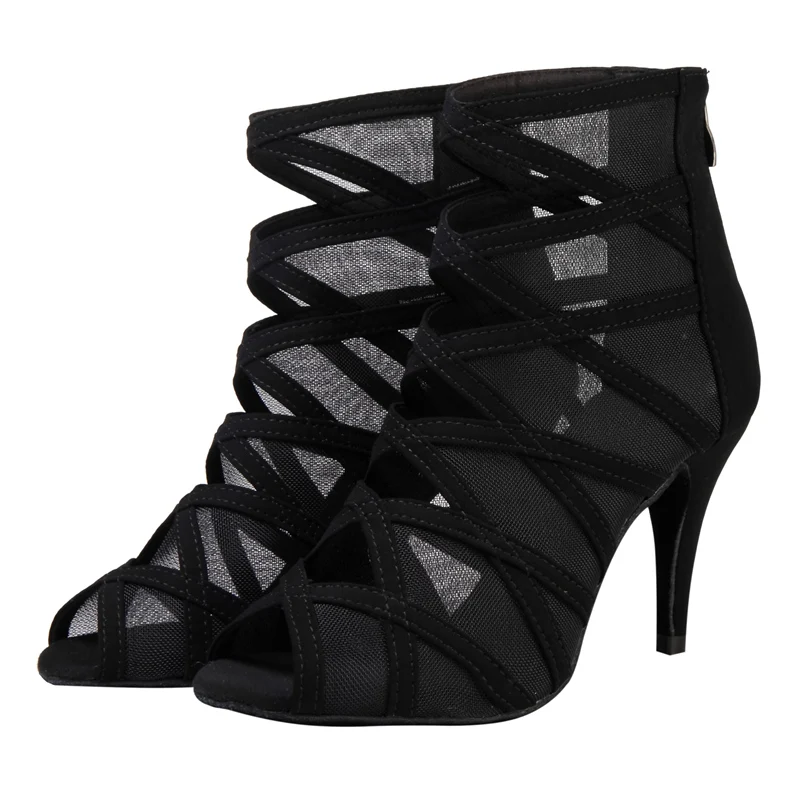 NATASHA2023 nowe czarne buty do tańca latynoskiego damskie buty na wysokim obcasie Sexy buty wyczynowe Performance Party buty do tańca 10cm