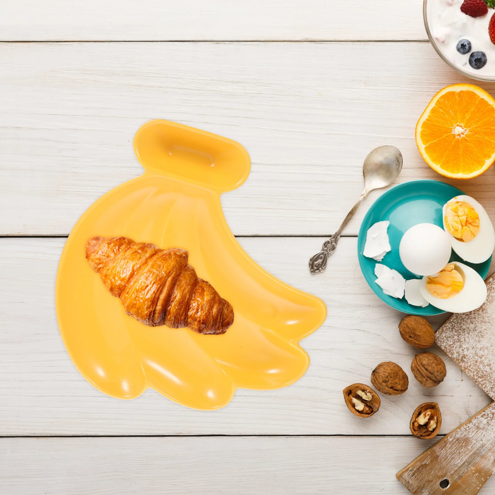 

Керамическая тарелка в форме банана, 1 шт., термостойкая, для соусов, фруктов, десертов, салатов, многофункциональная, для подачи еды