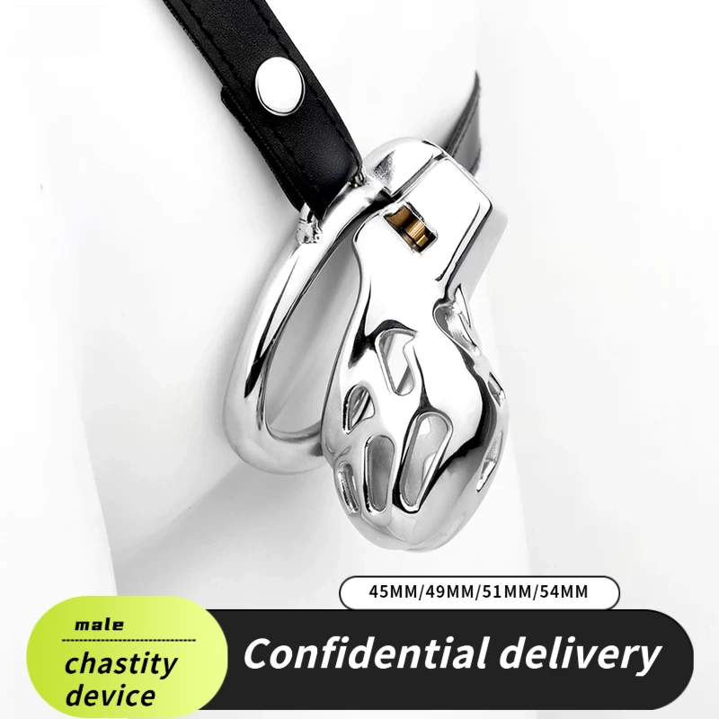 Peso pesado Mini Metal Cobra jaula de castidad masculina dispositivo cinturón pene anillo Lockcock BDSM hombres productos para adultos discreto Sissy Femboy