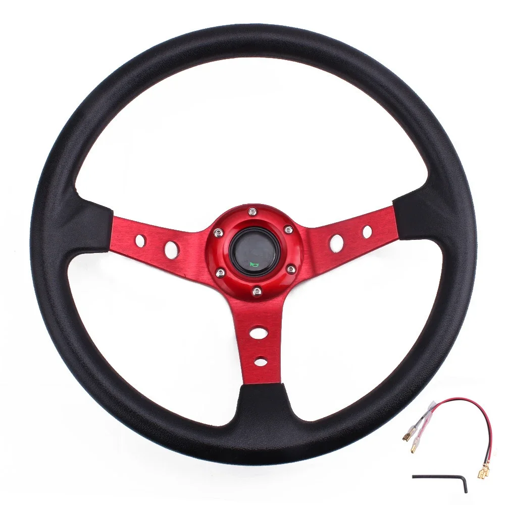 Car Modification Accessories Steering Wheel PU Racing Steering Wheel Competitive Game Kart Steering Wheel