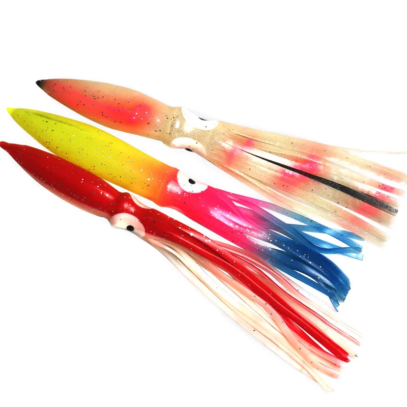 

3pcs/set 18cm14g Squid Skirts Soft Lure pesca Fishing Lure Fishing Trolling Lure Octopus PVC Rubber Artificial Soft Bait Fish