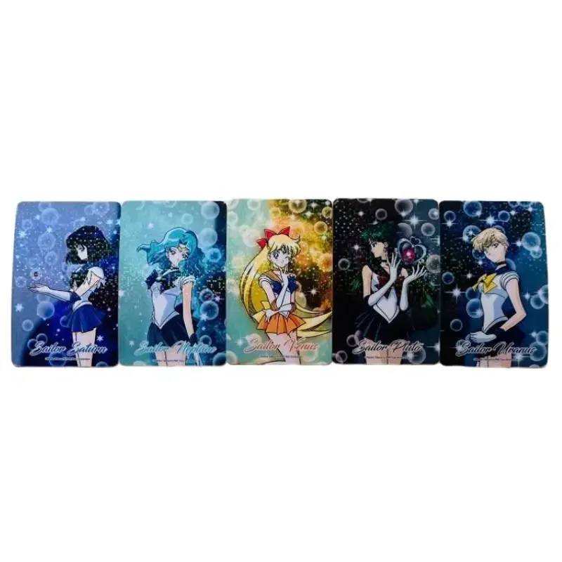 10Pcs/set Self Made Sailor Moon Mizuno Ami Chibiusa Tenoh Haruka Anime Game Character Classic Serie Collect Crystal Card Sticker