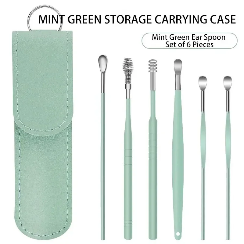 3/1Sets Stainless Steel Earpick Ear Cleaner Spoon Ear pick Ear Wax Removal Tool Kit Ear Spoon Care for Baby Adults Ear Care Set