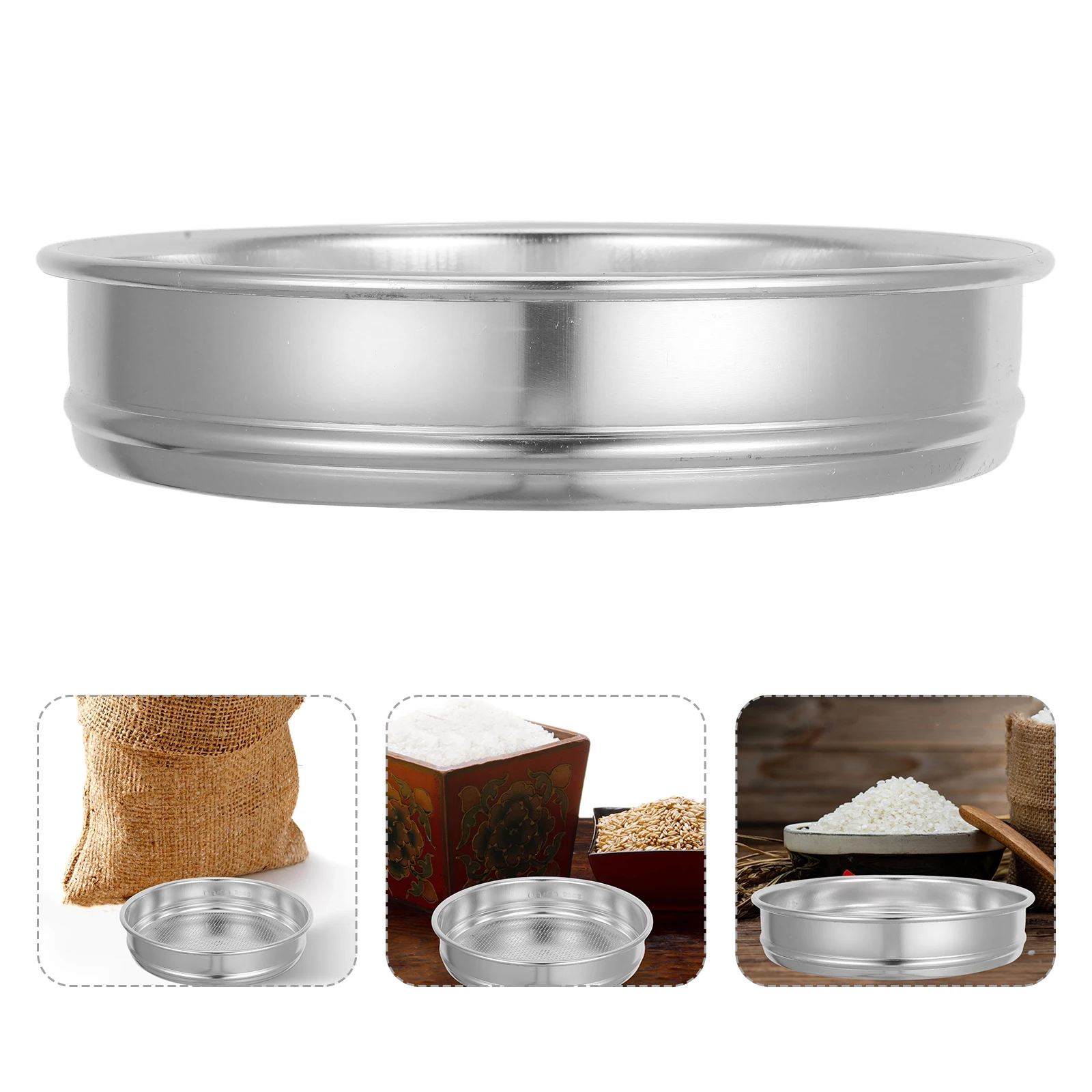 

Grain Sifting Plant Sand Gardening Soil Sifter Tool Test Test Mesh Fine Sifter Rock Grain Sifting Pan Garden Screen