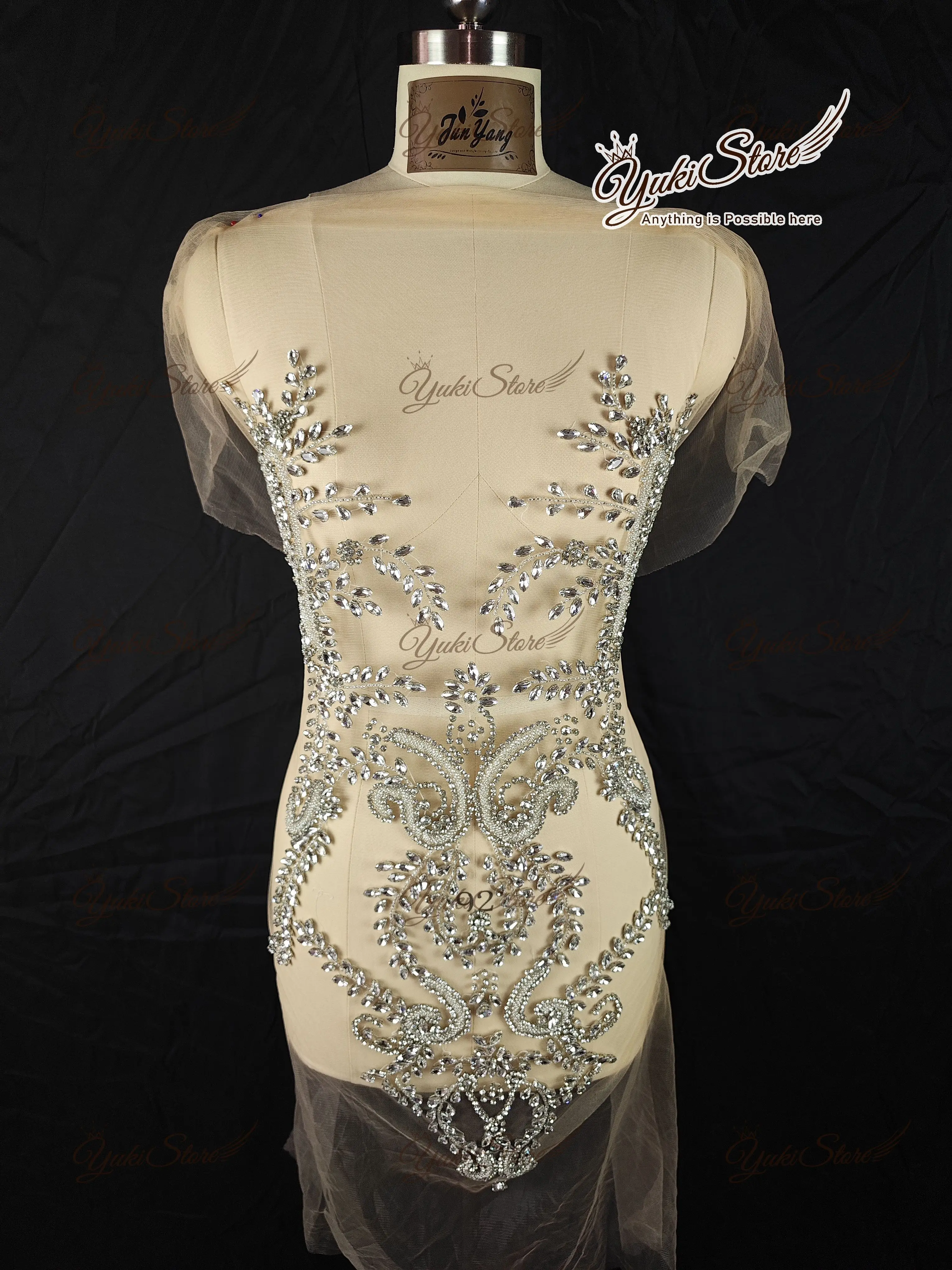 Newest wedding dress cocktail dress Beautiful Quality Perfect Material Sexy Lady Silver Diamond Bodice Applique JY091