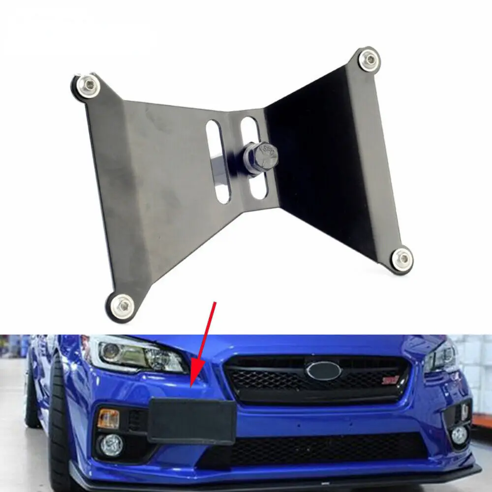 Racing Aluminum Front License Plate Holder Relocation Kit For Subaru 2015-2017 WRX STi Toyota Scion FRS BRZ