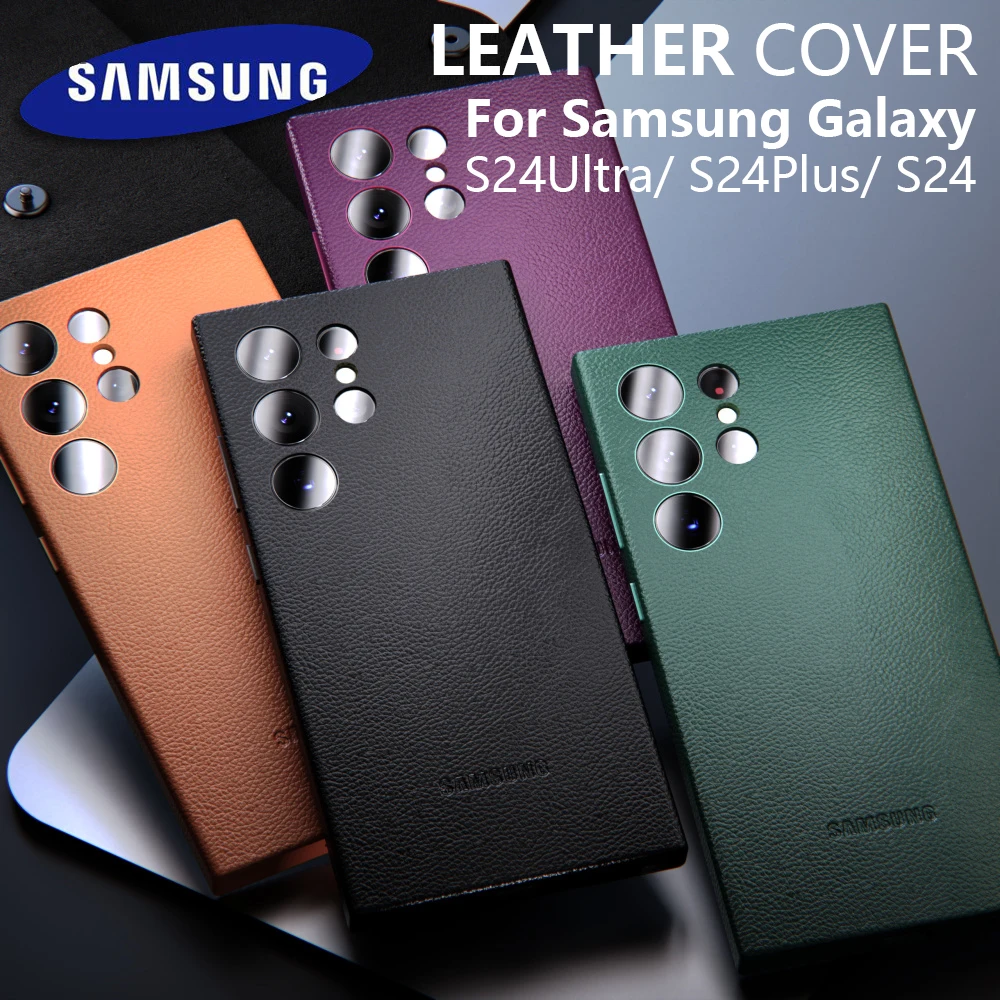 Originele lederen tas voor Samsung Galaxy S24 Ultra S24 FE Plus Luxe cover Schokbestendig Volledige beschermende schaal S24Ultra S24FE S24+