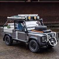 1/24 Land Range Rover Defender 110 Tomb LE Alloy Car Model Diecasts Metal Off-road Vehicles Car Model Sound Light Kids Toys Gift