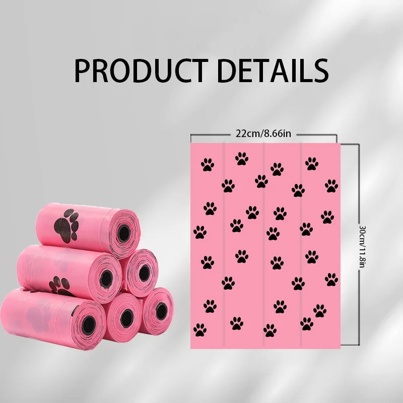 Dog Poop Bags Biodegradable Pet Garbage Bag Dispenser Cat Waste Bags Doggie Outdoor Home Clean Poop Garbage Bag Pet Supplies