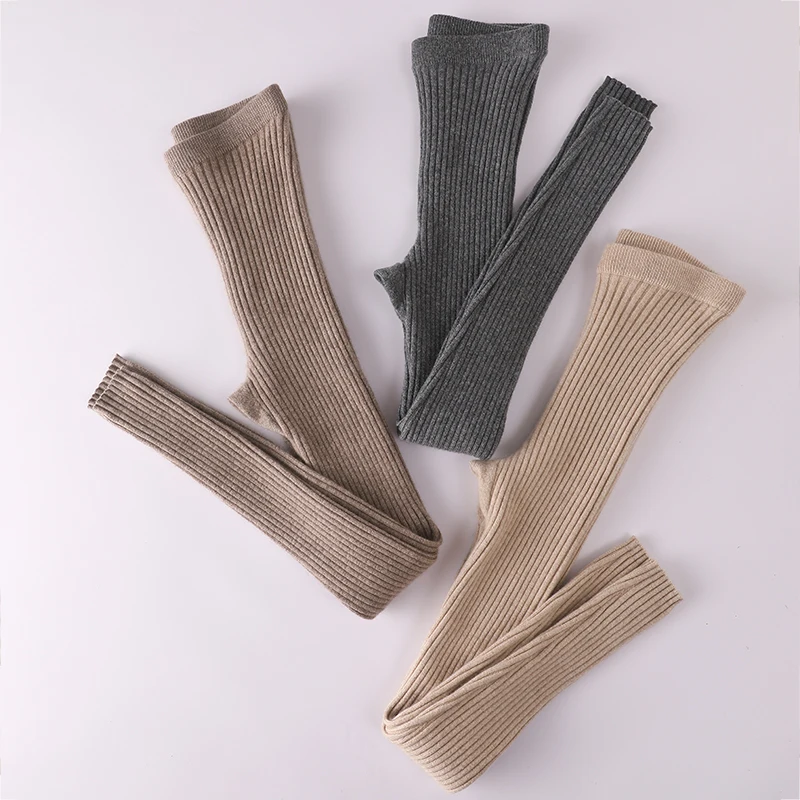 pure cashmere leggings for women in autumn and winter, tight, tight-fitting, tight-fitting, knitted, seamless high-waisted pants
