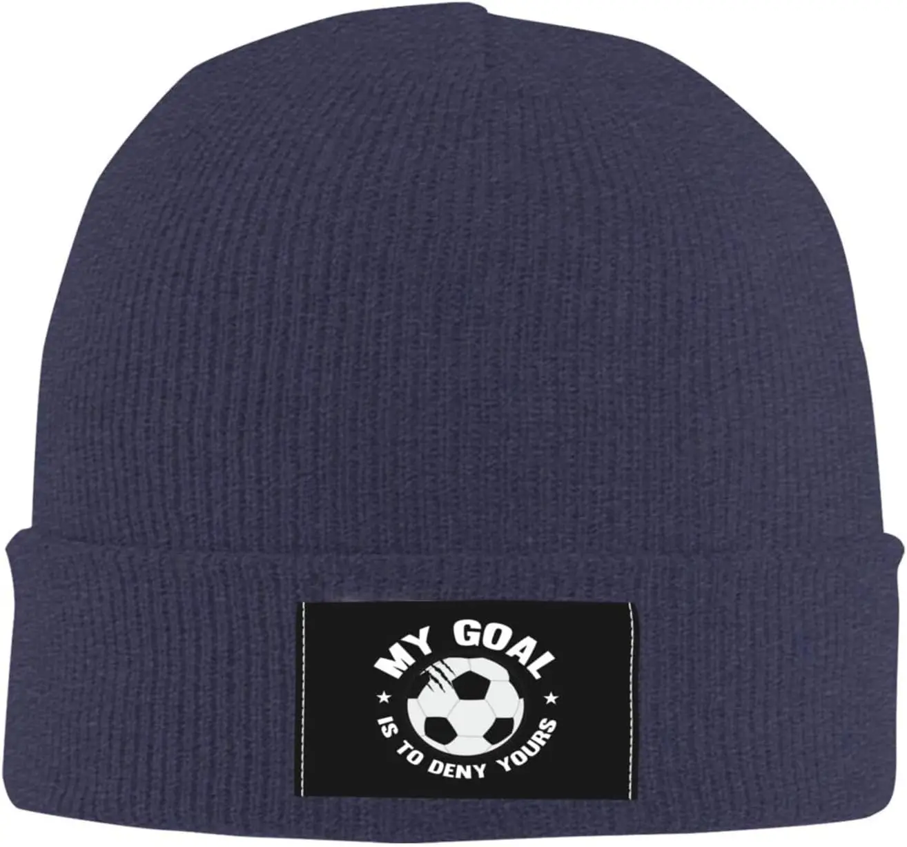 My Goal Deny Yours Soccer,Soft and Warm Beanie Hat Skullie Cap for Women and Men