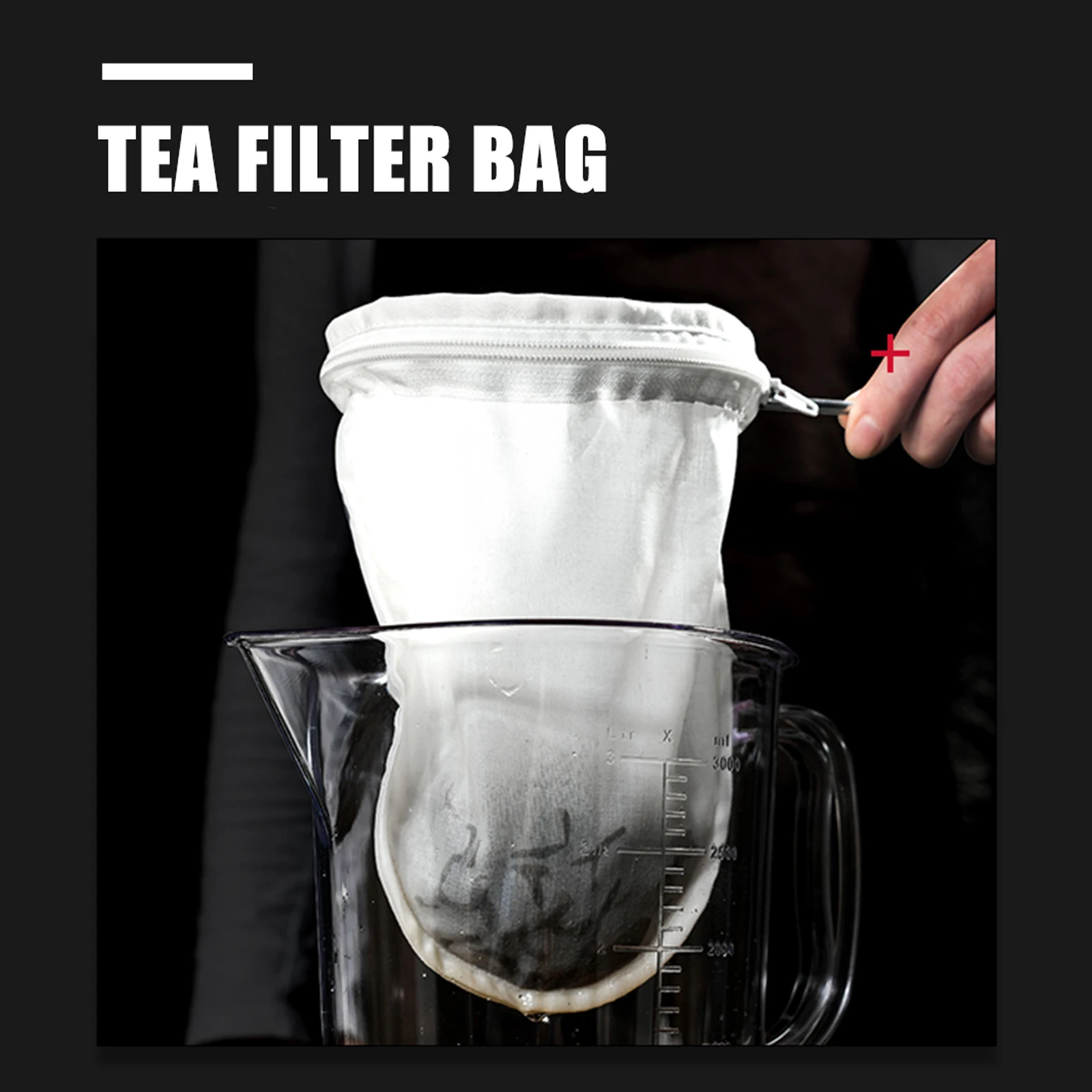 

2pcs Tea Filter Bag Coffee Strainer Steel Stainless Cotton Lasting Easy Use Kitchen Tool for Tea Coffee