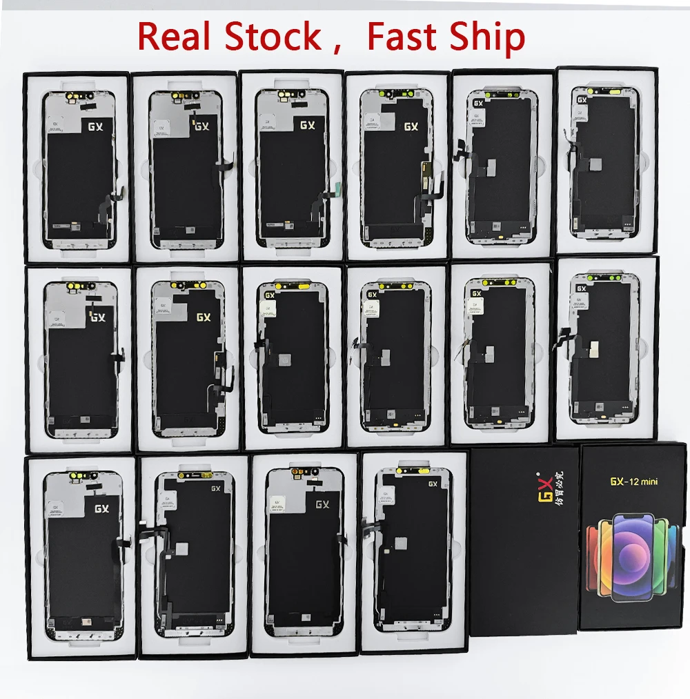 GX AMOLED Display For Iphone X XR XS Max 11 12 13 14 Pro Max 14 Plus Hard OLED 3D Touch Screen Digitizer Assembly Replacement