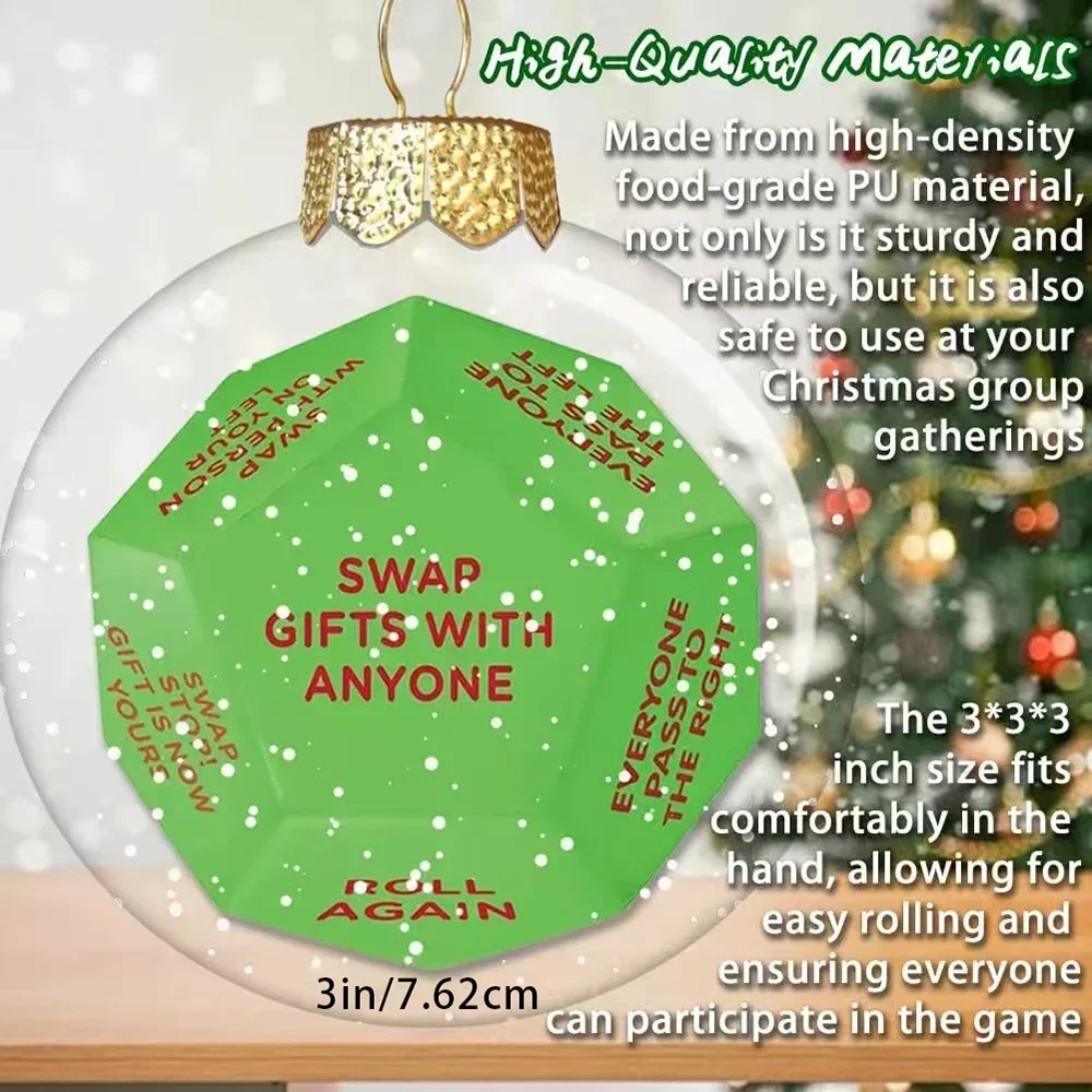 سانتا مبادلة هدية تبادل النرد الجديد سانتا كلوز مضلع تبادل النرد