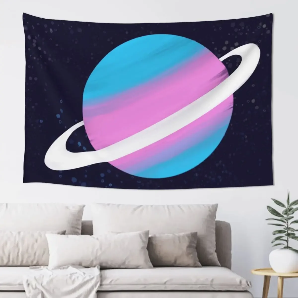 

trans pride planet in space Tapestry Anime Decor Bedroom Decor Tapestry