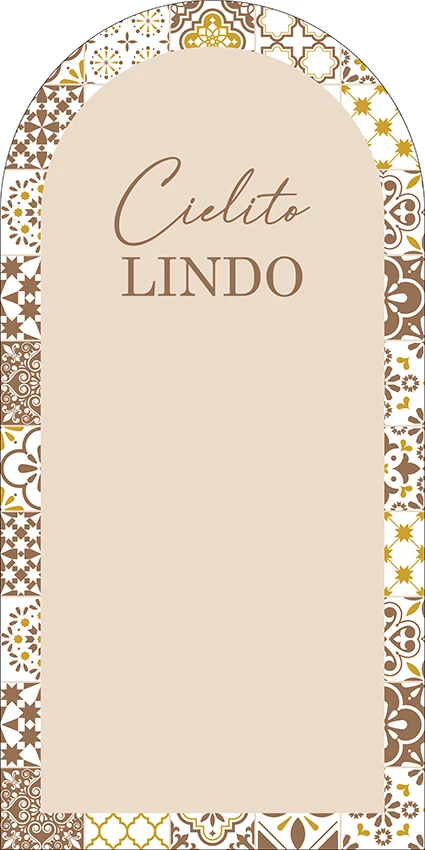 Mehofond Cielito Lindo غطاء مقوس خلفية استحمام الطفل الوليد عيد ميلاد الأمومة شريط زهرة براون ديكور 2-خلفية على الوجهين