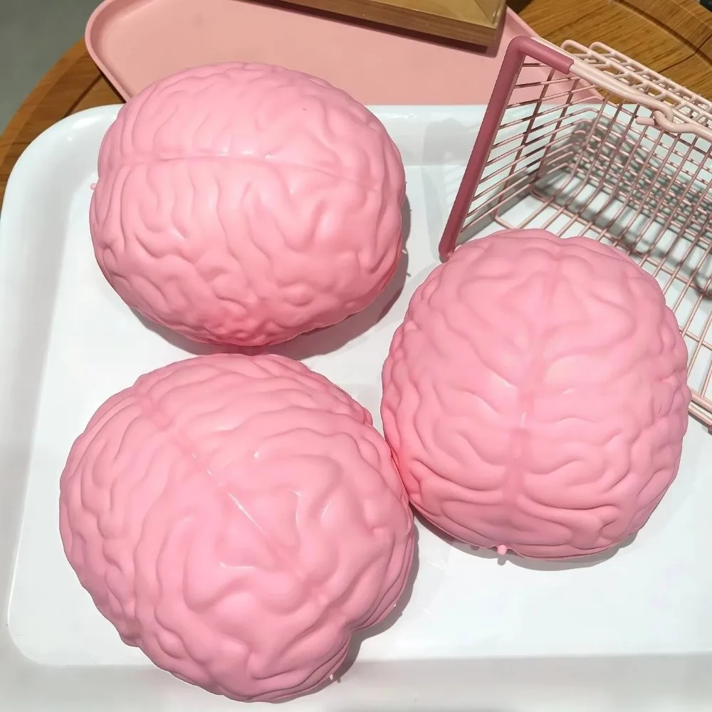 Unique Simulated Brain Squishy Toy Slow Rising Moldable Fidget Toy TPR Prank Toy for Adults Kids