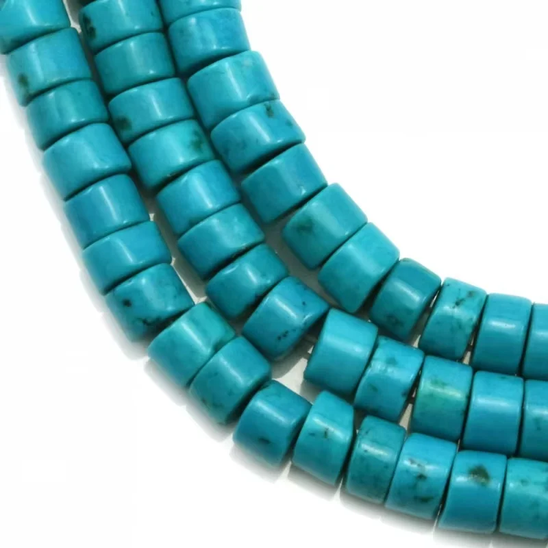 

Turquoise reconstituted Beads Strand Heishi 3x4mm Natural Semiprecious Stone For Jewelry Making DIY Bracelet Earrings