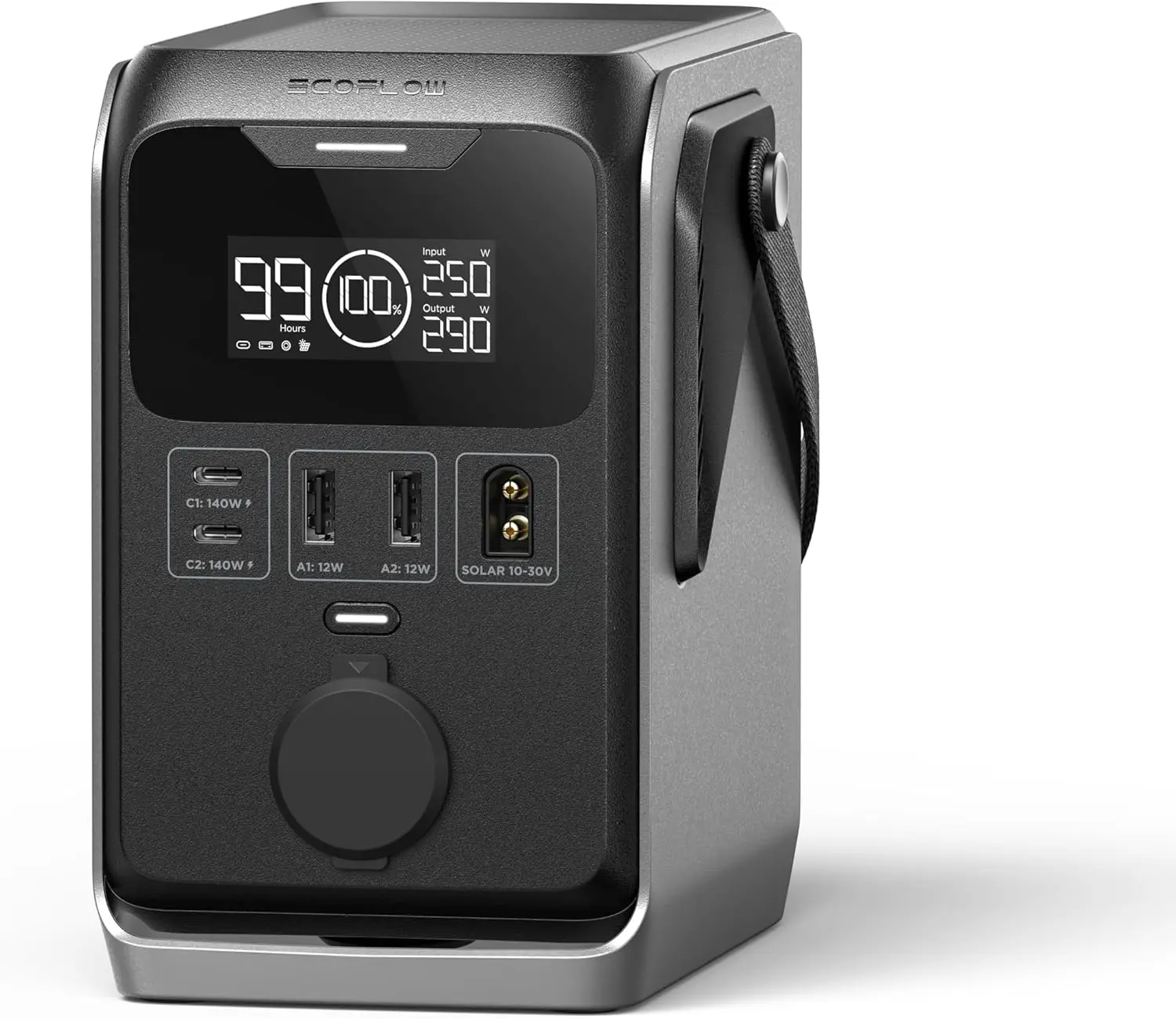 288Wh Portable Power Station, 300W DC Output, Compact Solar Generator for Camping Travel Emergency