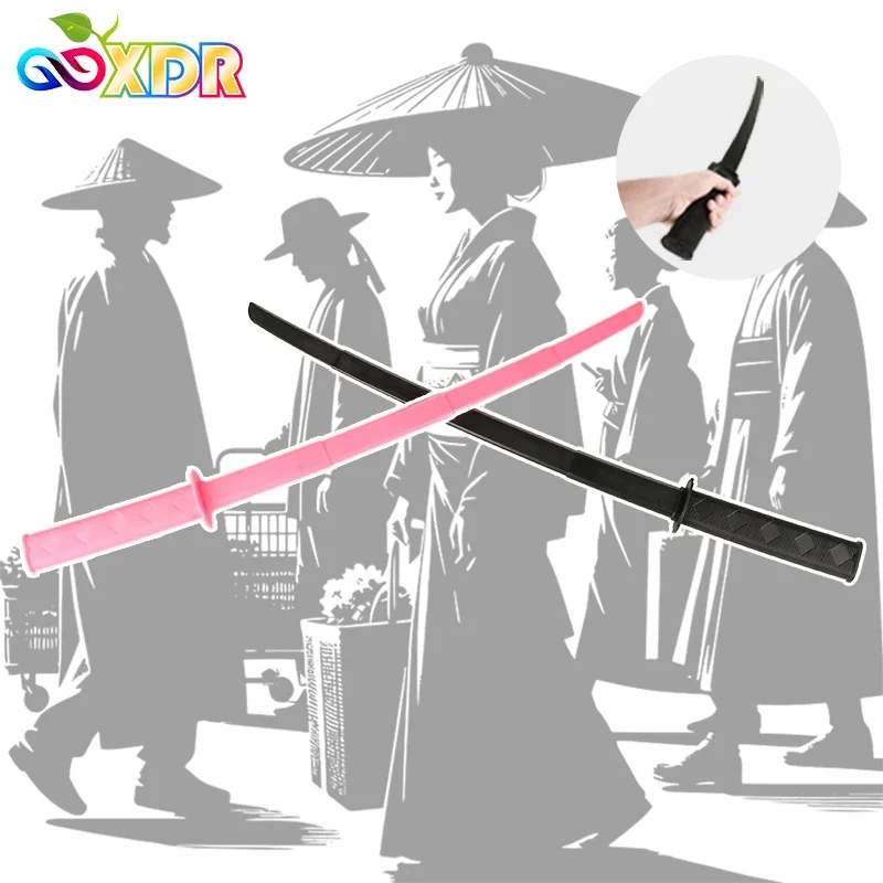 3D Printed Gravity Straight Out Telescopic Samurai Stress Relief Toys Stretchable Cos Props Creative Folding Katana Funny Gifts