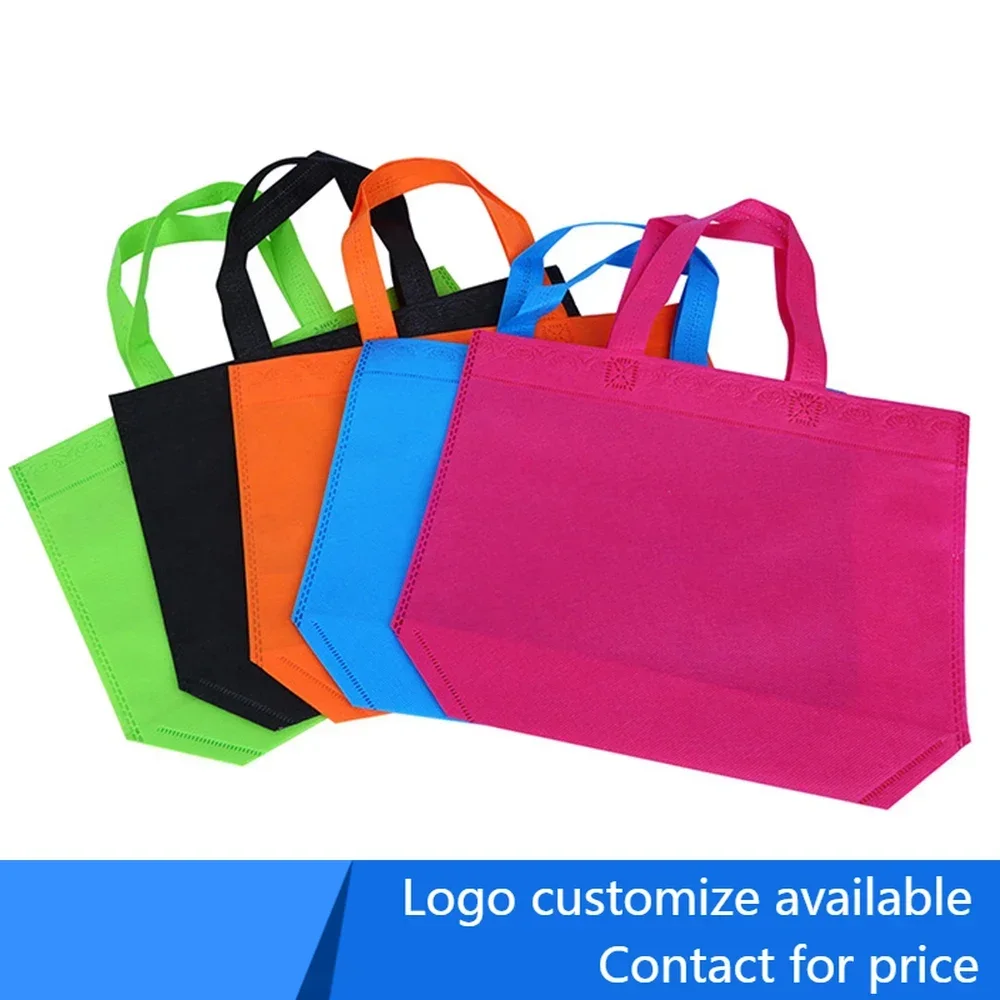 

20 pcs Reusable Shopping Bag Non-Woven Fabric Bags Foldable Shopping Handbags Tote Grocery Cloth Gift Shoes Food Bags Eco-friend