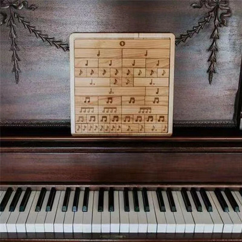 Wooden Music Puzzle Toys for Children, Notas Musicais, Notas De Madeira, Tiras De Partitura, Brinquedos Educativos, Presentes