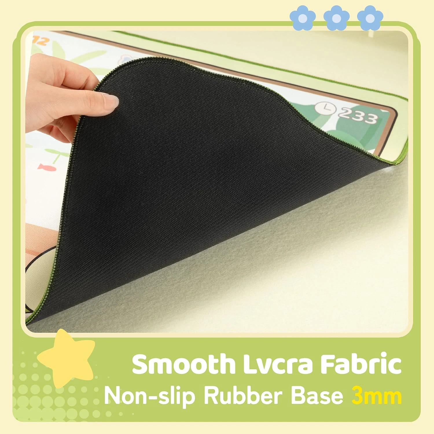 GeekShare Luo Xiaohei Series Large Gaming Mouse Pad with Non-Slip Base,  Rubber Base Washable - Fun Play Moment