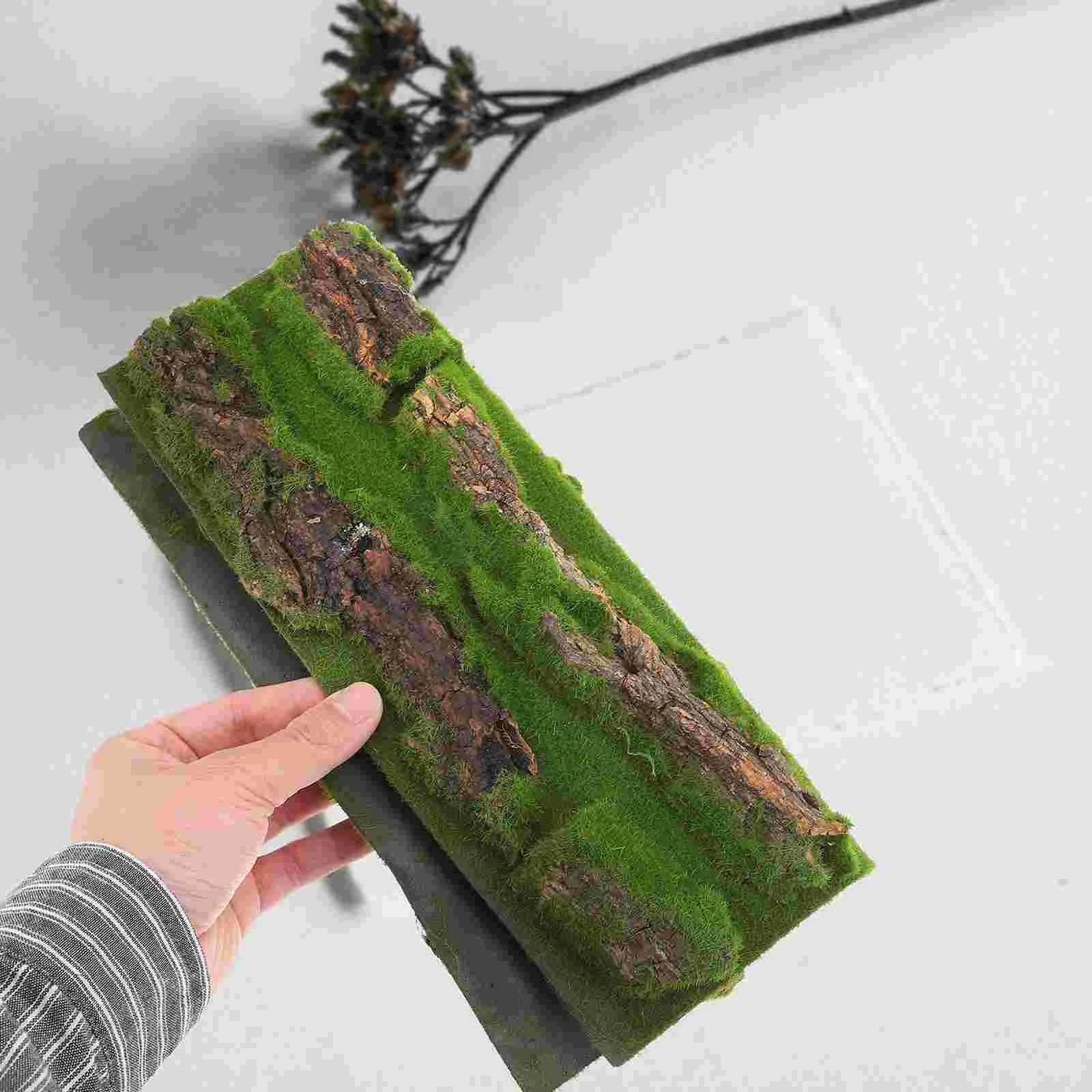 Climbing Pet Bark Decoration Lifelike Board Animal Glass Tortoise Tank Simulated Artificial Moss Aquarium Cork