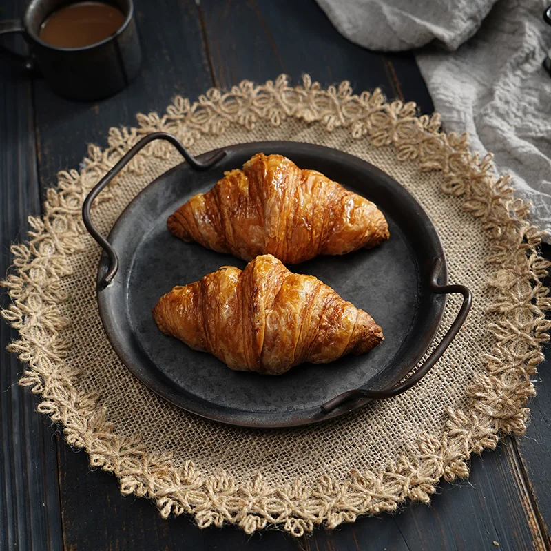 Tapete de mesa de juta do vintage placemat comida tiro chapeamento adereços tassel mesa tapete guardanapo fotografia adereços