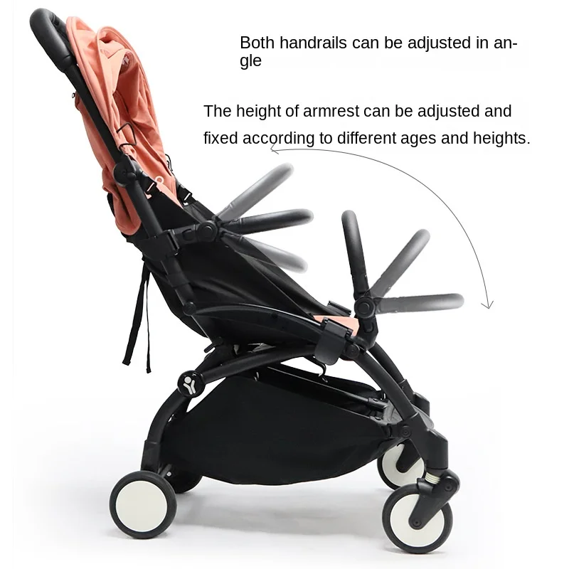 Baby Stroller Armrest Foot Support Pedal Extension Adjustable Front Armrest Baffle Anti Drop Fence Stroller Accessories for Yoyo