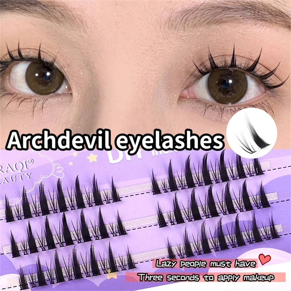 False Eyelashes Manga Lashes Individual Lashes Natural Thick Single Cluster Segmented Korean Makeup Cos Fake Eyelash Extensions