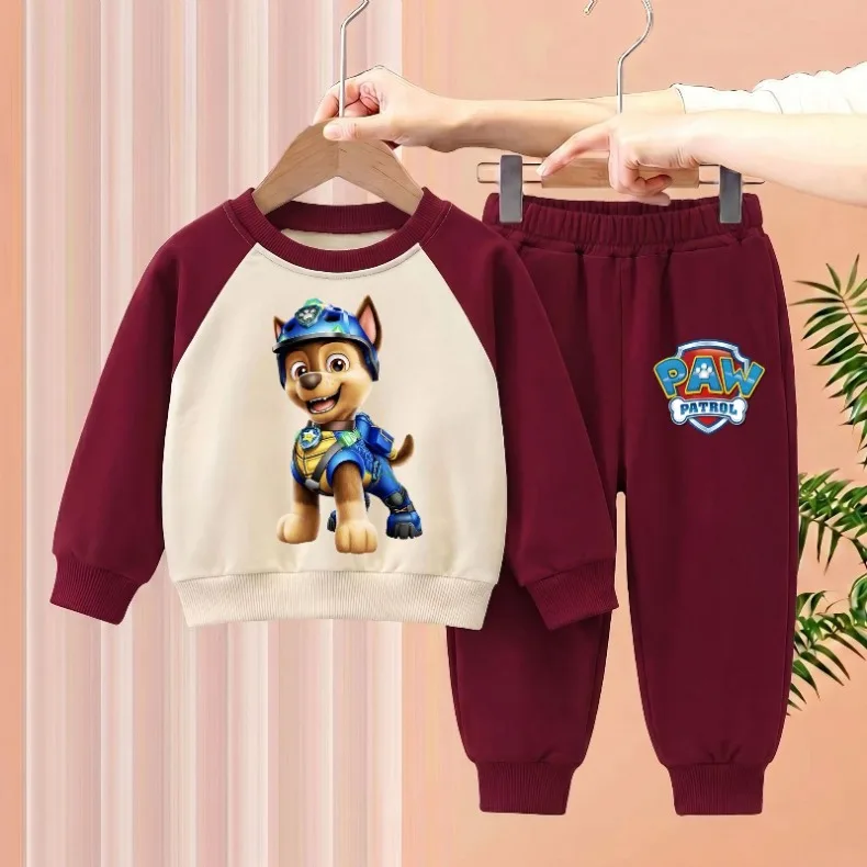 Herbstlicher Neuer Stil Cartoon-Druck Kinder Freizeit-Pullover und Lange Hose Zweiteiliges Set Jungen O-Ausschnitt Hoodie-Anzug Modischer Trainingsanzug – Detail 3